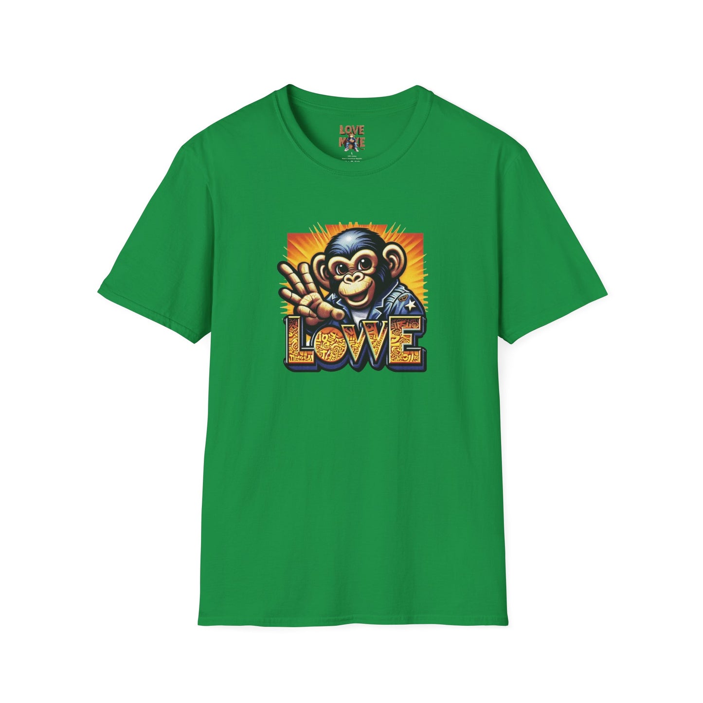 Stylish Love Monkey T-shirt - Stand Out with Funky Design, Perfect for Everyday Wear & Gifting to Fashion Enthusiasts