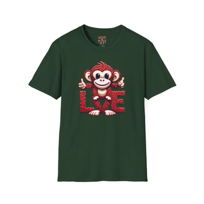 Cool Love Monkey T-Shirt - Stand Out in Style - Perfect for Casual Outfits - Awesome Gift Choice