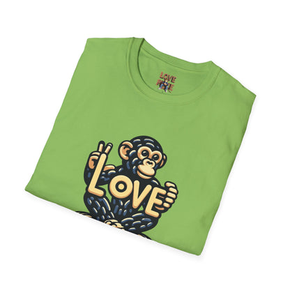 T-shirt - Funky & Stylish Love Monkey Design, Casual Wear for Trendy Fashion Lovers, Perfect Gift for Friends