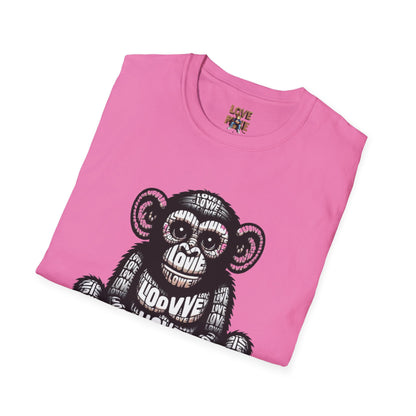 T-shirt - Funky & Stylish Love Monkey Design, Casual Wear for Trendy Fashion Lovers, Perfect Gift for Friends