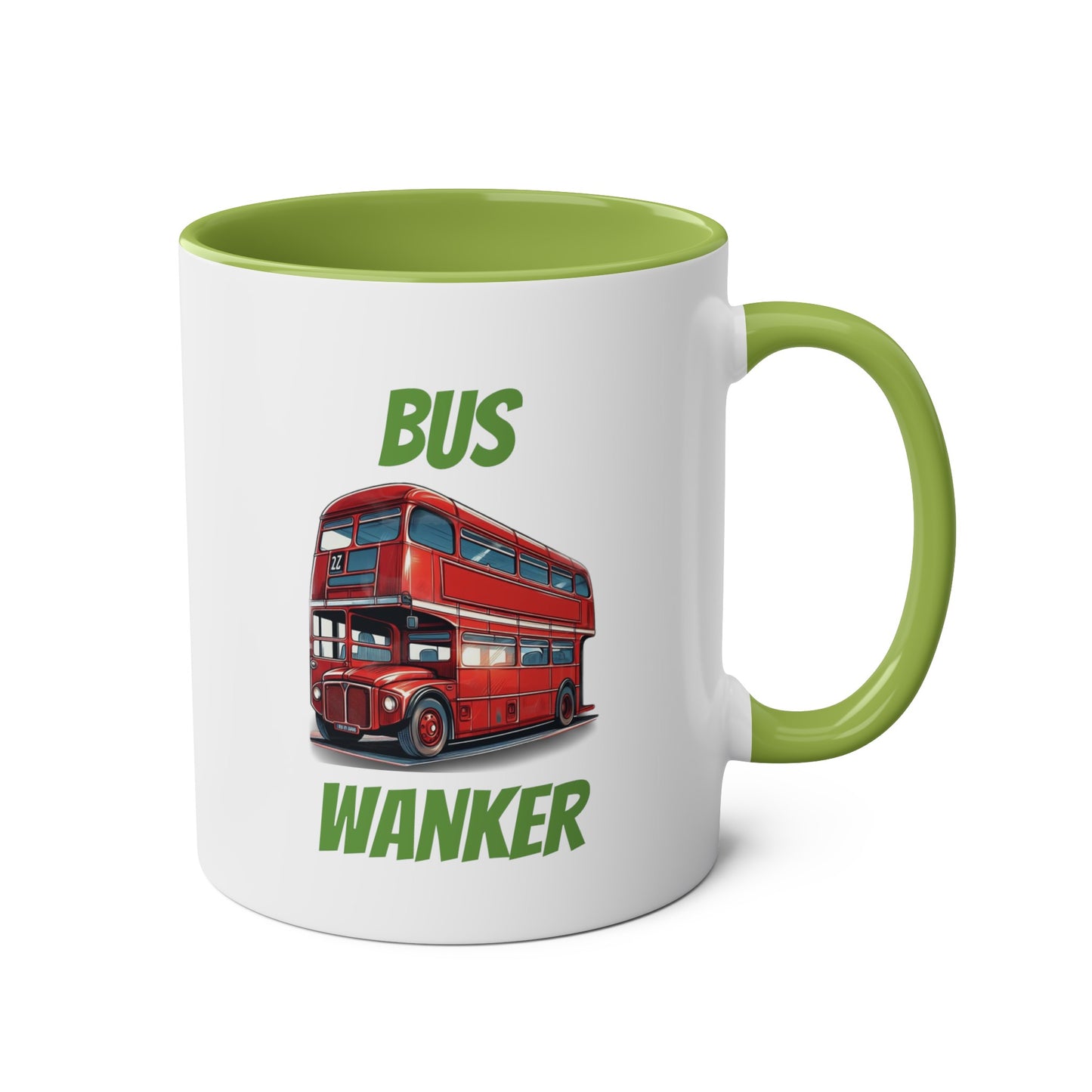 Bus Wanker - Two-Tone Coffee Mugs, 11oz