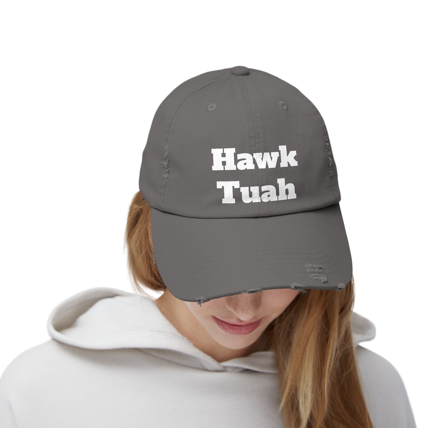 Hawk Tuah -  Unisex Distressed Cap by Savage Designs