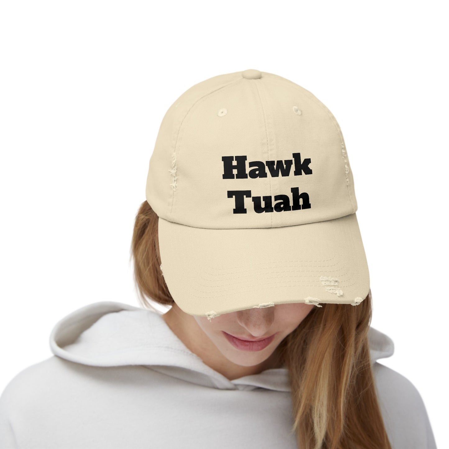 Hawk Tuah -  Unisex Distressed Cap by Savage Designs