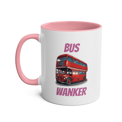 Bus Wanker - Two-Tone Coffee Mugs, 11oz