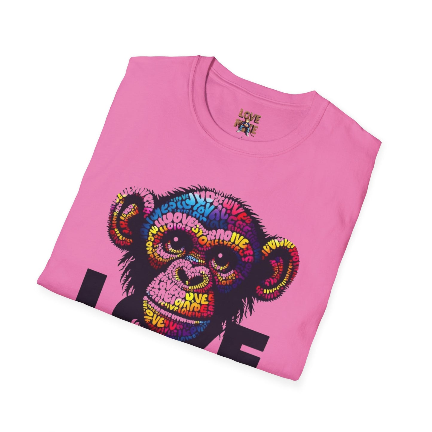 T-Shirt Love Monkey - Cool, Stylish & Trendy Unisex Softstyle Tee for Casual Wear, Perfect Gift for Friends and Family