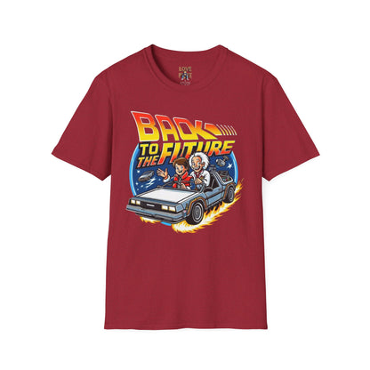 Limited Edition "In the Style of" Back to the Future, T Shirt, Hand Drawn Fan Art, Perfect Gift for Sci-Fi Enthusiasts and Movie Buffs