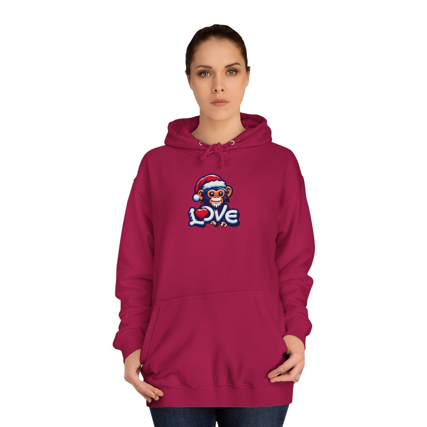 Christmas Special - Stylish Love Monkey Hoody / Xmas Hoodie - Stand Out with Funky Design, Perfect for gifting to Fashion Enthusiasts