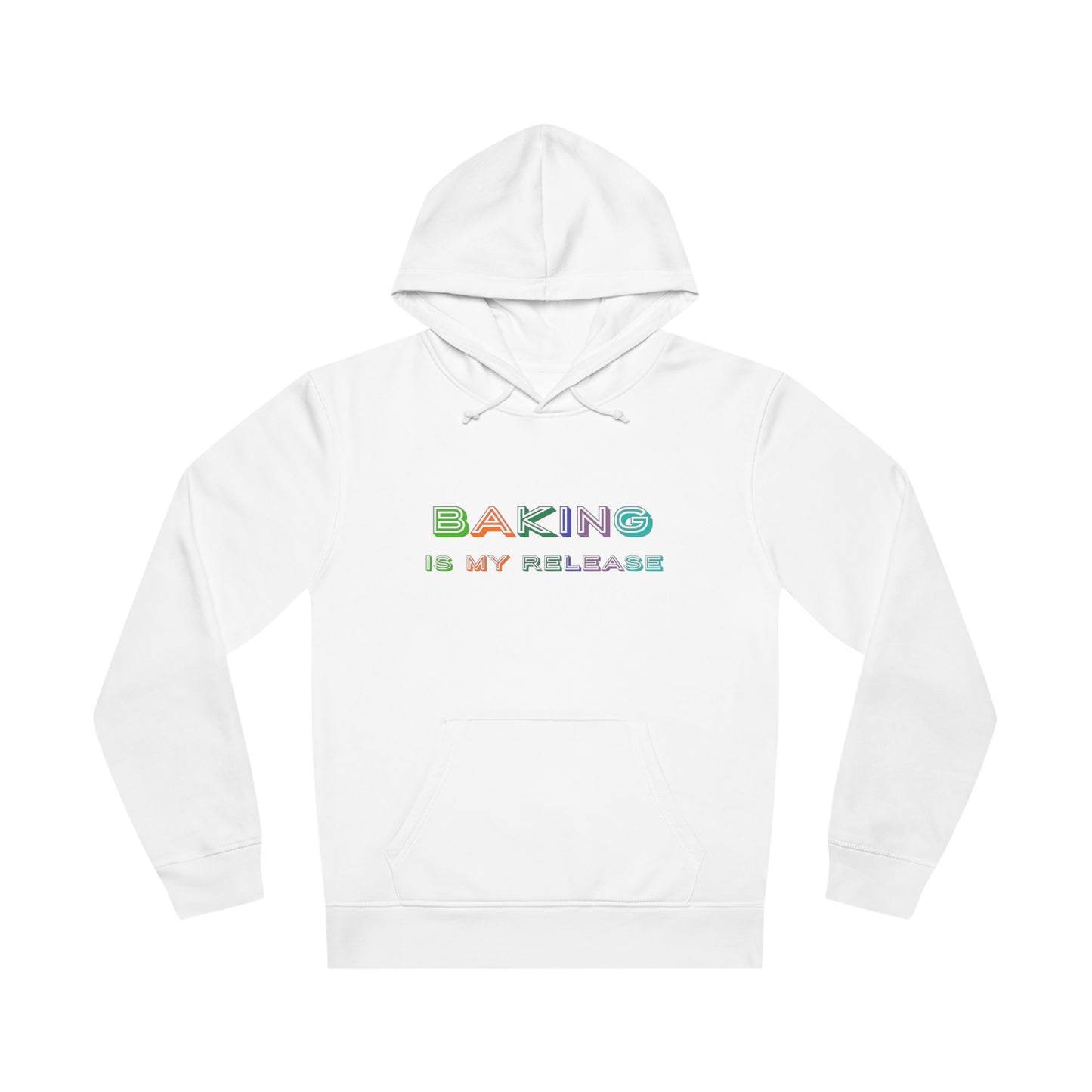 Introducing our cosy and stylish "Baking Is My Release" hoodie