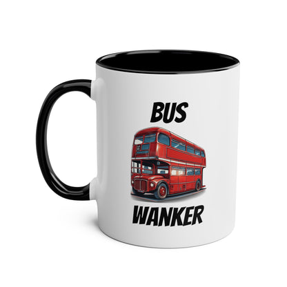 Bus Wanker - Two-Tone Coffee Mugs, 11oz