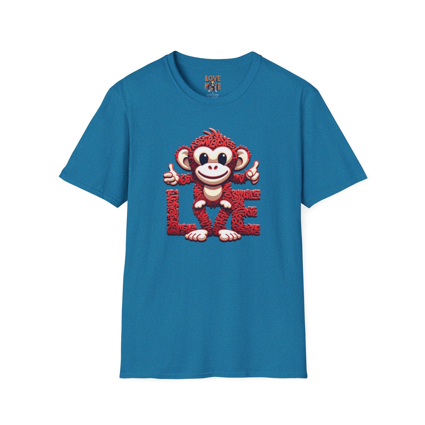 Cool Love Monkey T-Shirt - Stand Out in Style - Perfect for Casual Outfits - Awesome Gift Choice