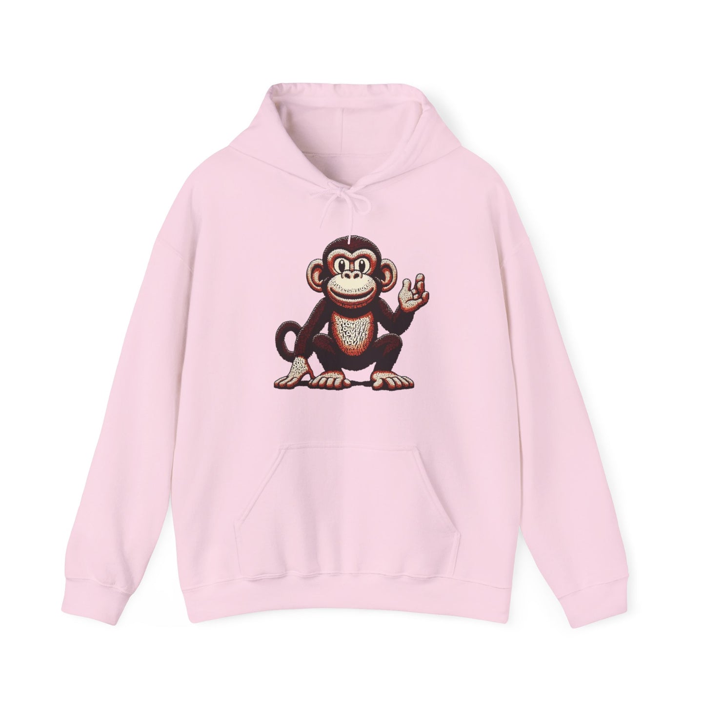 Designer Love Monkey Hoodie - Cool Graphic Animal Top, Ideal for Casual Outfits, Designer Hoodie