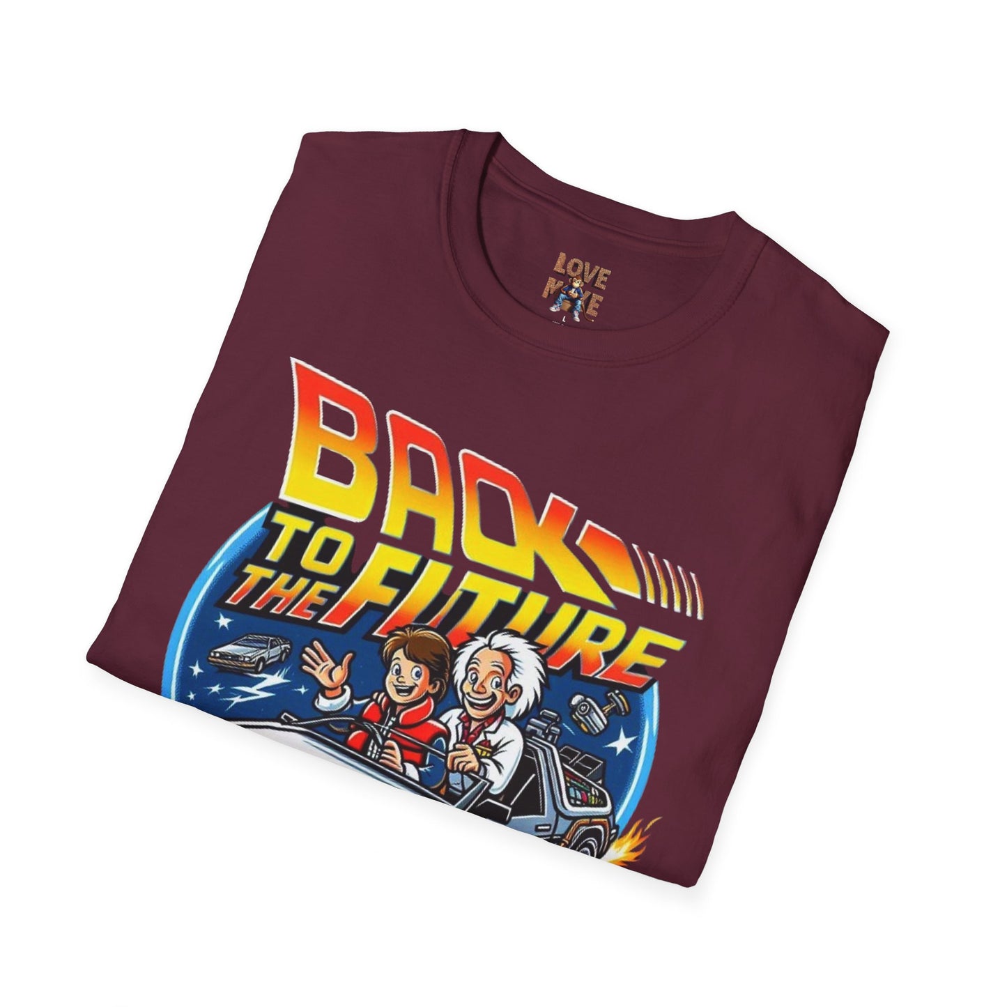 Limited Edition "In the Style of" Back to the Future, T Shirt, Hand Drawn Fan Art, Perfect Gift for Sci-Fi Enthusiasts and Movie Buffs