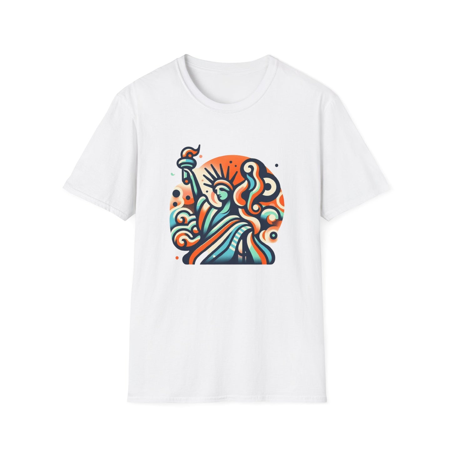 Vintage-Inspired Statue of Liberty T-Shirt - 1970s Style Graphic Tee - Perfect for Retro Outfits and Gifts