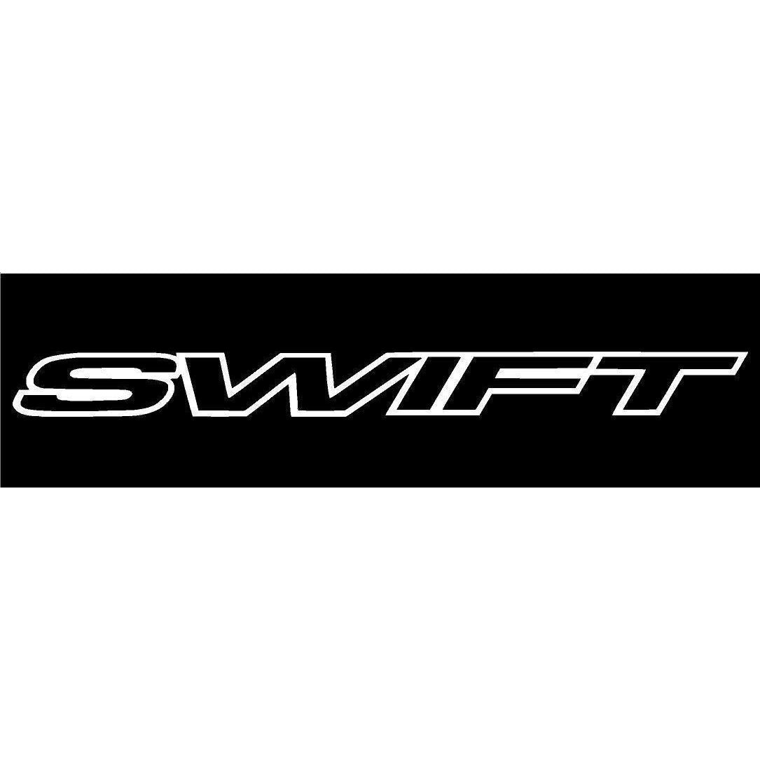 Swift Challenger Caravan White Outline Decal  58 x 5 cm (any size available)