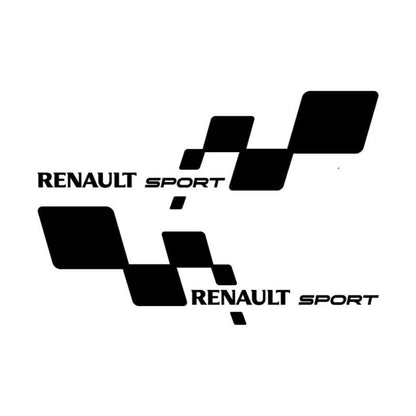 Renault Sport Side Skirt Any Colour Vinyl Car Decals Stickers Pair Sided 26x9cm