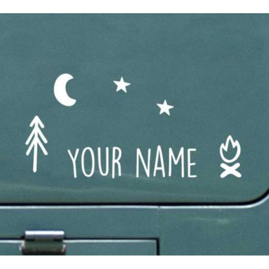 Custom Camper Van  Caravan Name Sticker