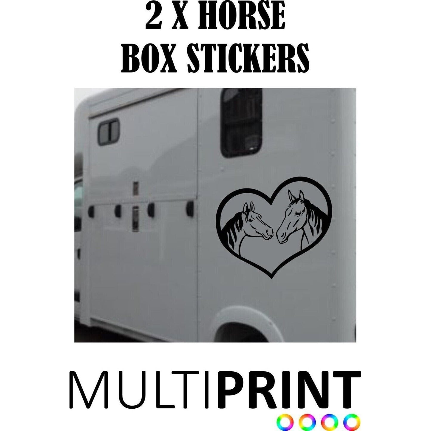 Large Horse Box Vinyl Decals for Horse Lorry , Hors Box, House Wall , Car etc