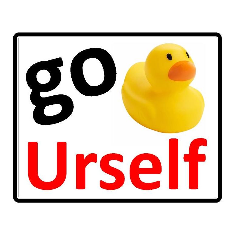 Go Duck (f uck) Yourself - Car Stickers - Campervan Decals - Bumper Stickers.