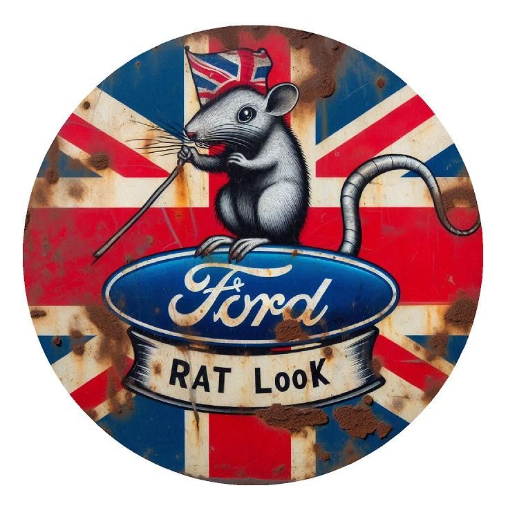 Ford Rat Look Sticker - Various Designs Car Bumper / Window Decal Vinyl  15x15cm