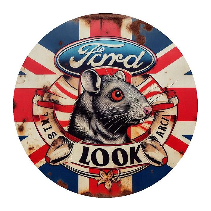 Ford Rat Look Sticker - Various Designs Car Bumper / Window Decal Vinyl  15x15cm