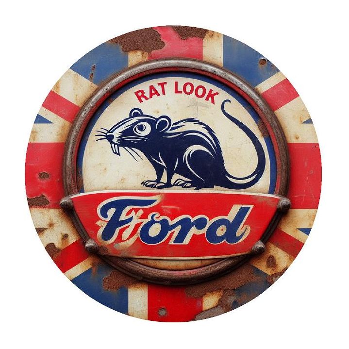 Ford Rat Look Sticker - Various Designs Car Bumper / Window Decal Vinyl  15x15cm