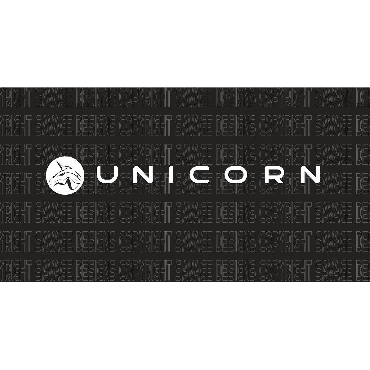 1 x white unicorn with white circle unicorn / Caravan Decal/Stickers  / Any Size