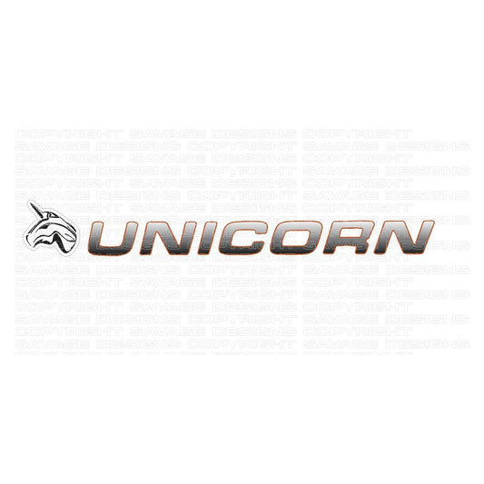 1 x Bailey unicorn logo with burnt orange / Caravan Decal/Stickers  / Any Size