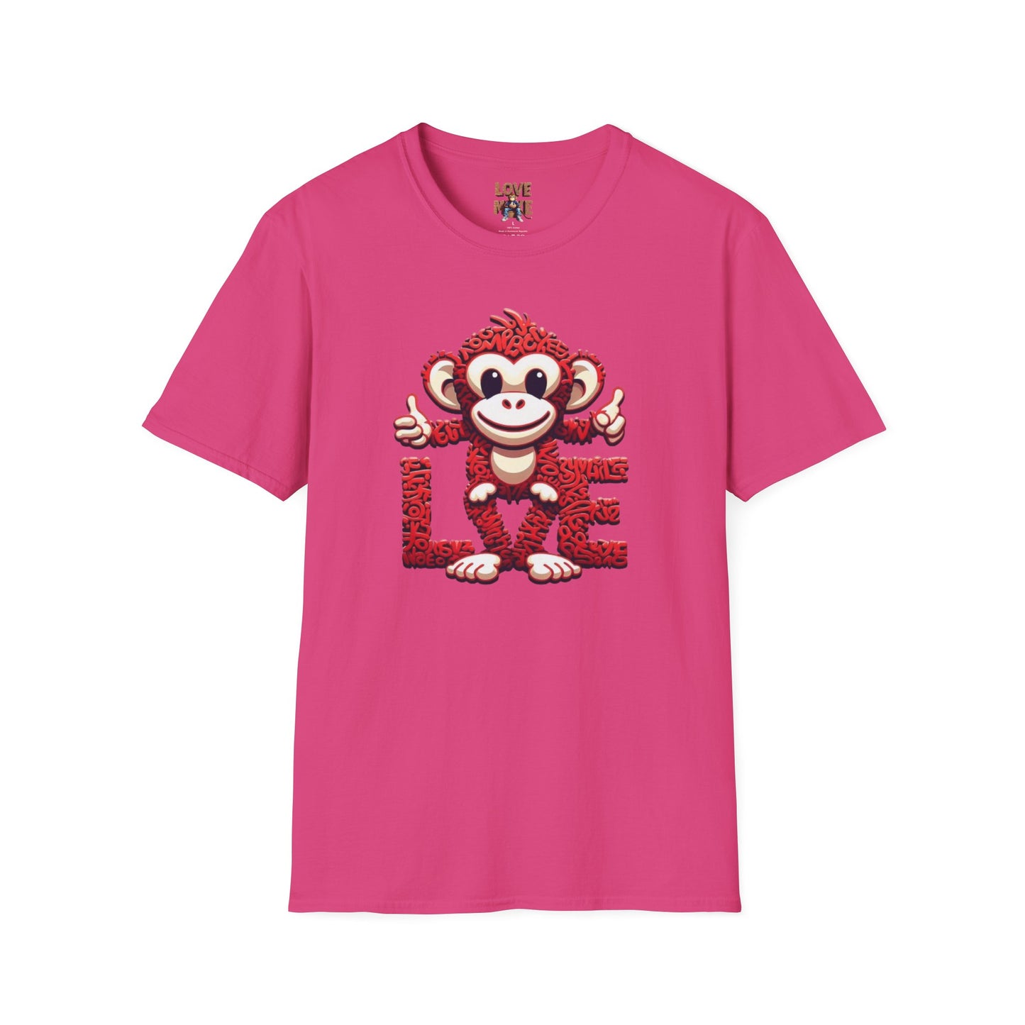 Cool Love Monkey T-Shirt - Stand Out in Style - Perfect for Casual Outfits - Awesome Gift Choice