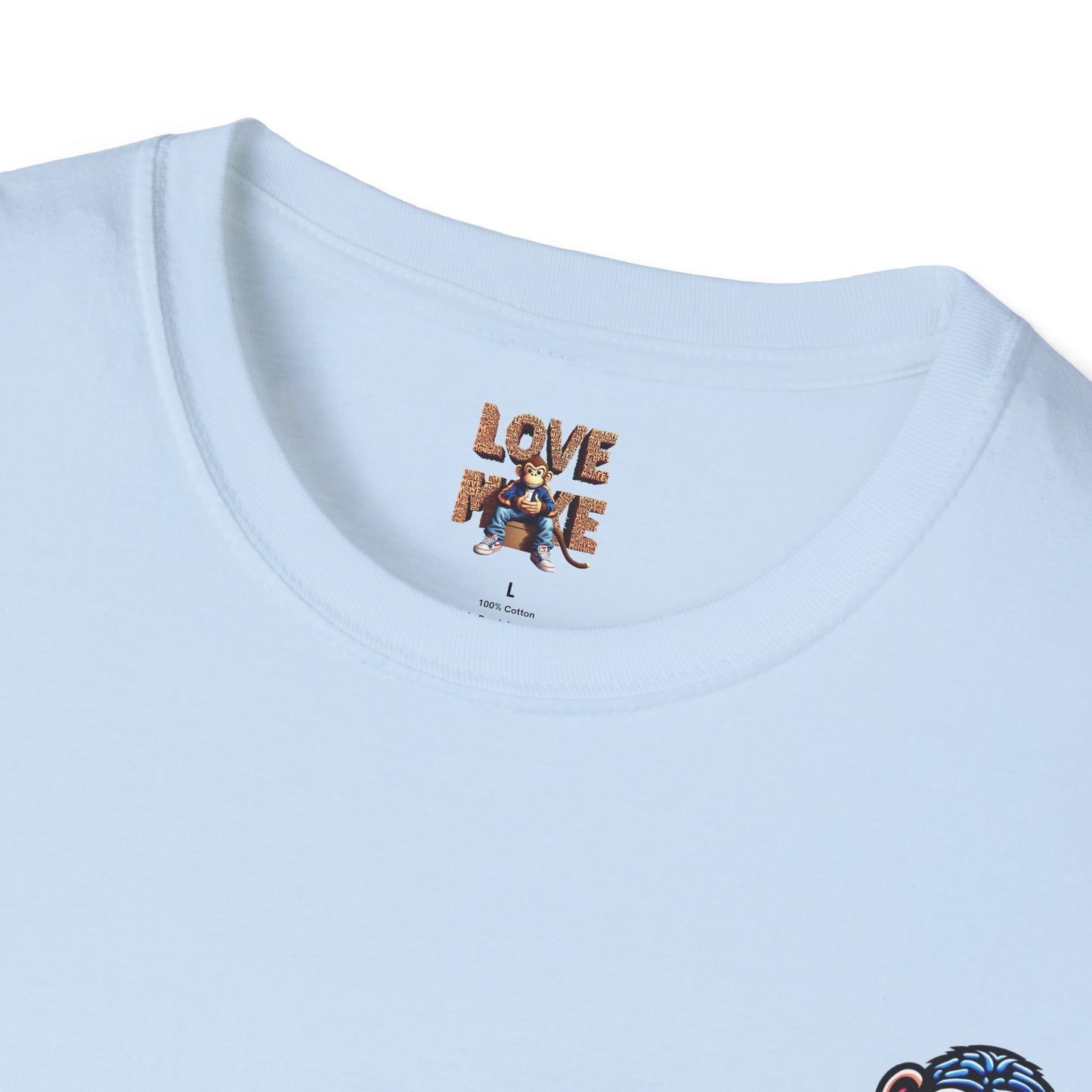 Love Monkey T-Shirt - Unique Designer Graphic Tee, Perfect Casual Wear, Ideal Designer Wear Gift