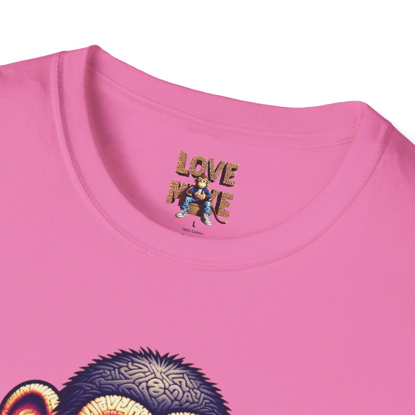 Love Monkey T-Shirt - Unique Designer Graphic Tee, Perfect Casual Wear, Ideal Designer Wear Gift