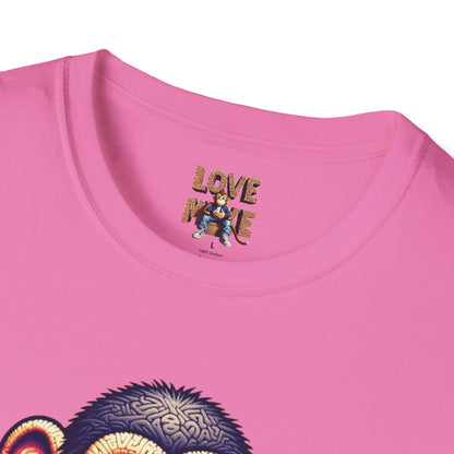 Love Monkey T-Shirt - Unique Designer Graphic Tee, Perfect Casual Wear, Ideal Designer Wear Gift