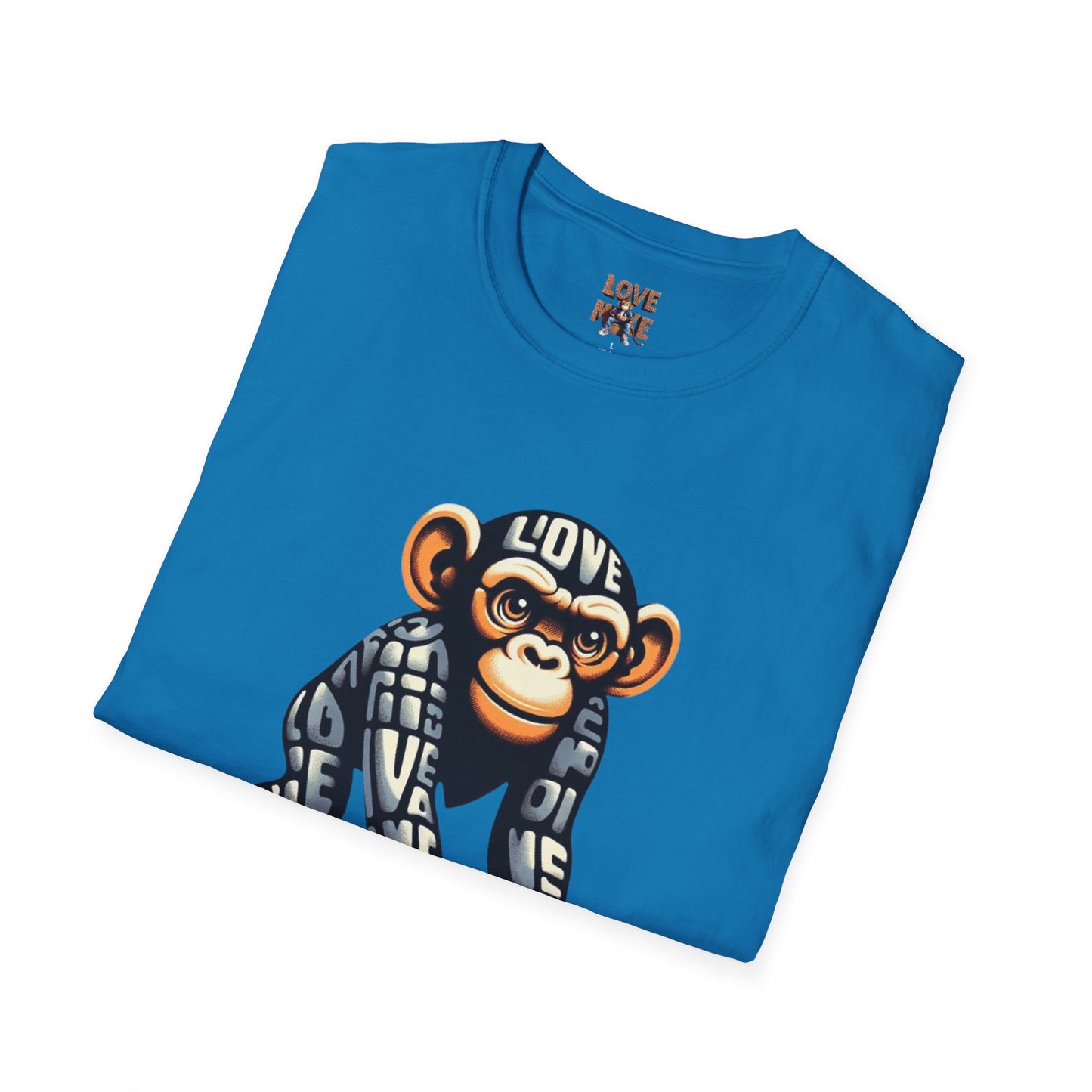 Designer Love Monkey T-Shirt - Cool Graphic Animal Top, Ideal for Casual Outfits, Designer Shirt