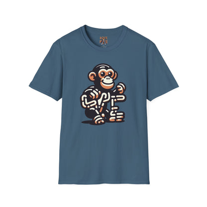 T-shirt - Funky & Stylish Love Monkey Design, Casual Wear for Trendy Fashion Lovers, Perfect Gift for Friends