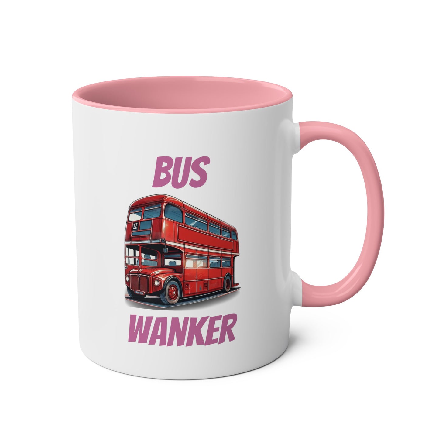 Bus Wanker - Two-Tone Coffee Mugs, 11oz