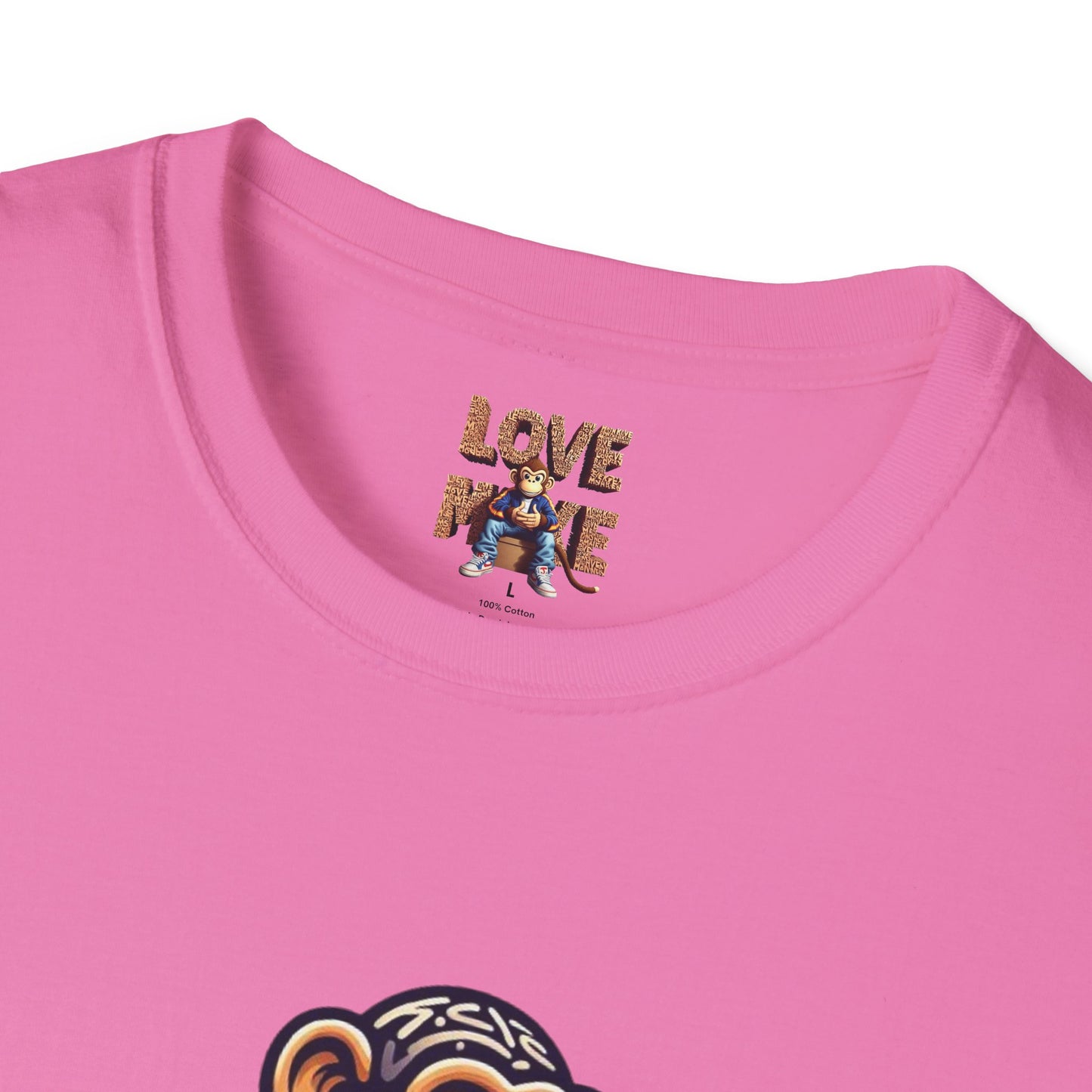 Love Monkey T-Shirt - Unique Designer Graphic Tee, Perfect Casual Wear, Ideal Designer Wear Gift