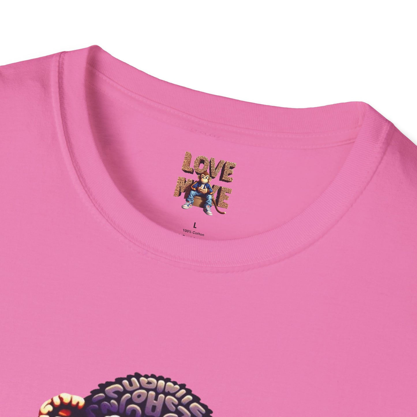 Designer Love Monkey T-Shirt - Cool Graphic Animal Top, Ideal for Casual Outfits, Designer Shirt