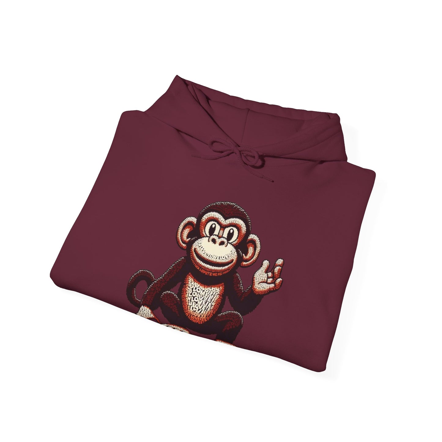 Designer Love Monkey Hoodie - Cool Graphic Animal Top, Ideal for Casual Outfits, Designer Hoodie