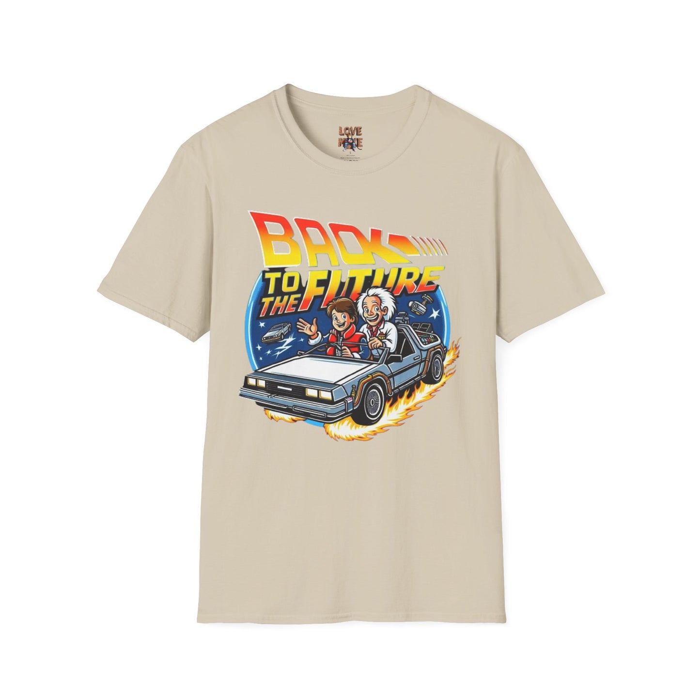 Limited Edition "In the Style of" Back to the Future, T Shirt, Hand Drawn Fan Art, Perfect Gift for Sci-Fi Enthusiasts and Movie Buffs