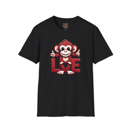 Cool Love Monkey T-Shirt - Stand Out in Style - Perfect for Casual Outfits - Awesome Gift Choice