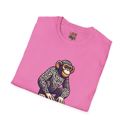 Love Monkey T-Shirt - Unique Designer Graphic Tee, Perfect Casual Wear, Ideal Designer Wear Gift