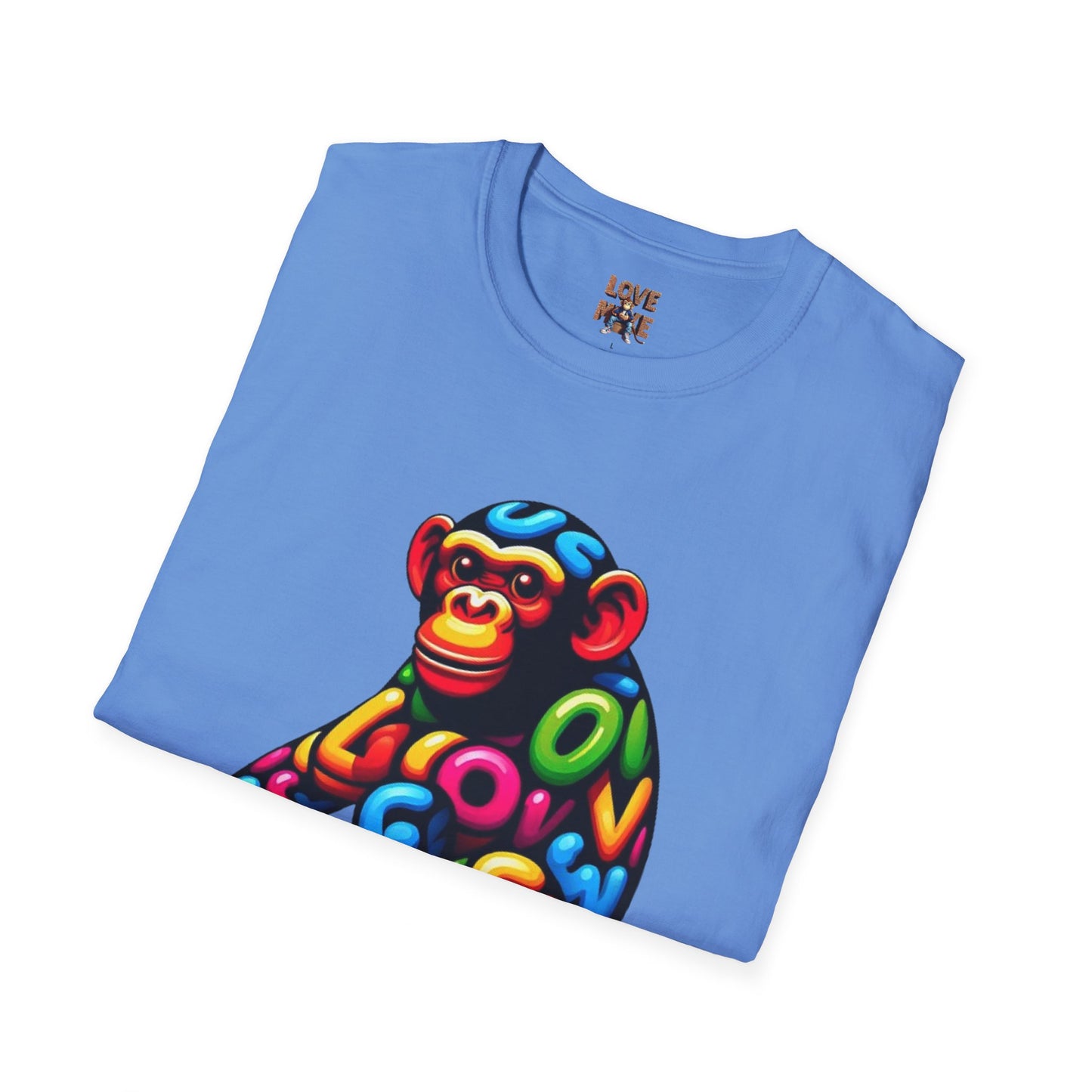 T-Shirt Love Monkey - Cool & Stylish Unisex Softstyle Tee for Casual Wear, Perfect Gift for Friends and Family