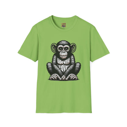 T-shirt - Funky & Stylish Love Monkey Design, Casual Wear for Trendy Fashion Lovers, Perfect Gift for Friends