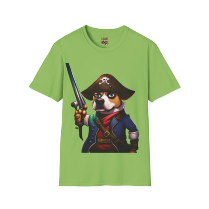 T Shirt - Dog Pirate Design, Fun and Unique Pet Lover Tee, Perfect for Themed Parties, Great Gift for Dog Owners