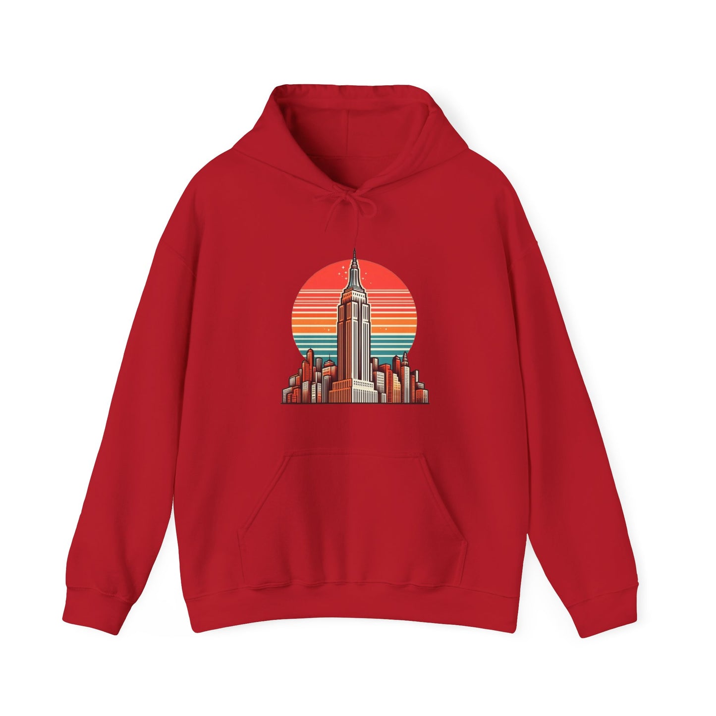 Vintage-Inspired Empire State Building Hoodie - 1970s Style Graphic Sweatshirt - Perfect for Retro Outfits and Gifts