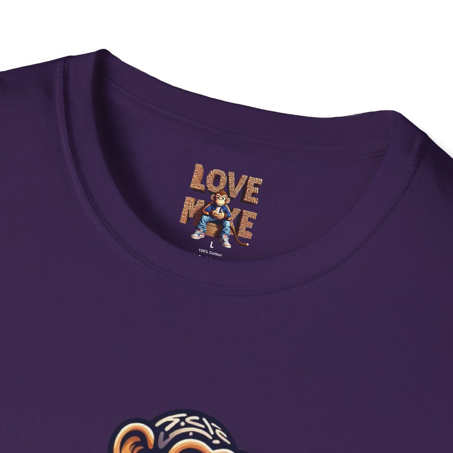 Love Monkey T-Shirt - Unique Designer Graphic Tee, Perfect Casual Wear, Ideal Designer Wear Gift