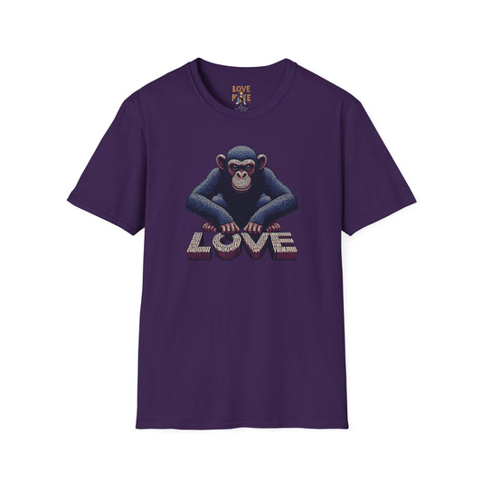 T-shirt - Funky & Stylish Love Monkey Design, Casual Wear for Trendy Fashion Lovers, Perfect Gift for Friends