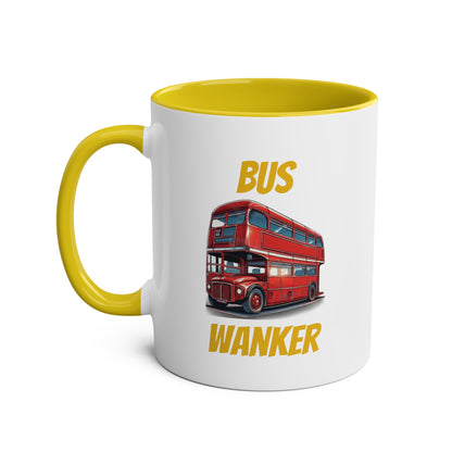 Bus Wanker - Two-Tone Coffee Mugs, 11oz