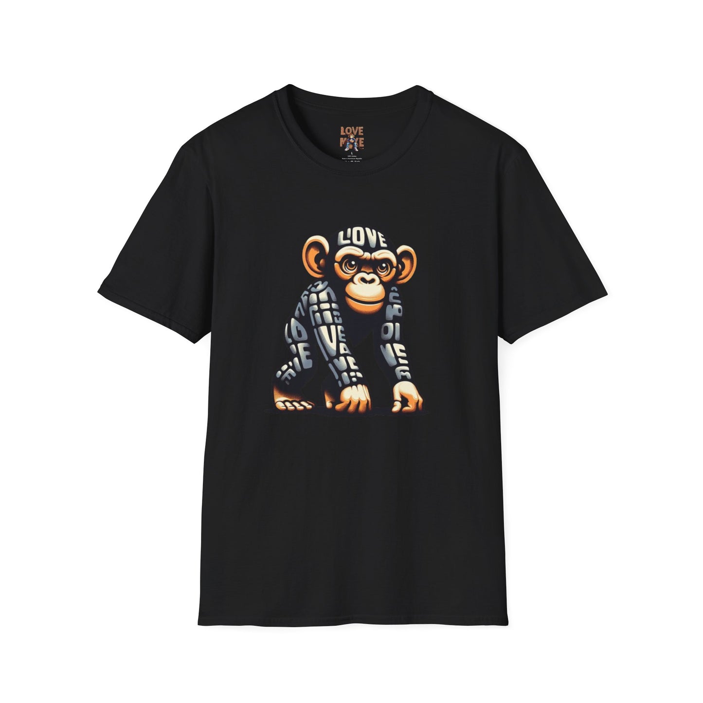 Designer Love Monkey T-Shirt - Cool Graphic Animal Top, Ideal for Casual Outfits, Designer Shirt