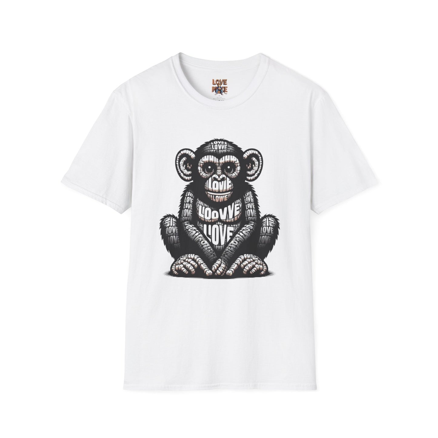 T-shirt - Funky & Stylish Love Monkey Design, Casual Wear for Trendy Fashion Lovers, Perfect Gift for Friends