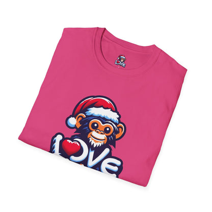 Christmas Special - Stylish Love Monkey T-shirt - Stand Out with Funky Design, Perfect for Everyday Wear & Gifting to Fashion Enthusiasts